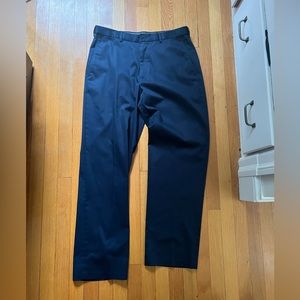 Hagger Clothing Men’s Premium Khaki Pants (Navy Blue, 34x32)